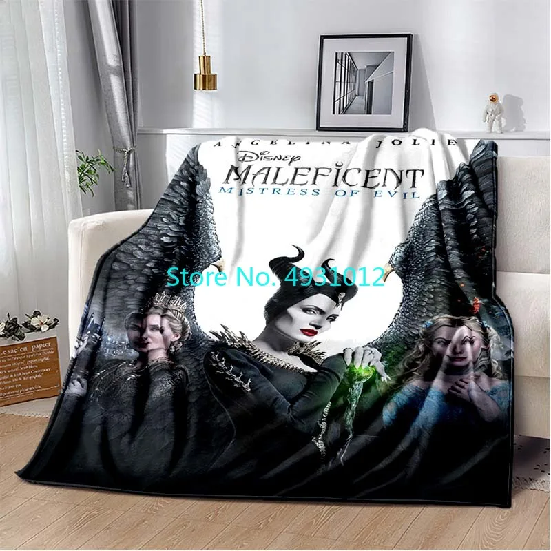 Maleficent Blanket Flannel Breathable Warm Throw Blankets Soft 3D Flannel Lamb Sherpa Blankets Baby Kids Gift Throw Sofa Bedroom