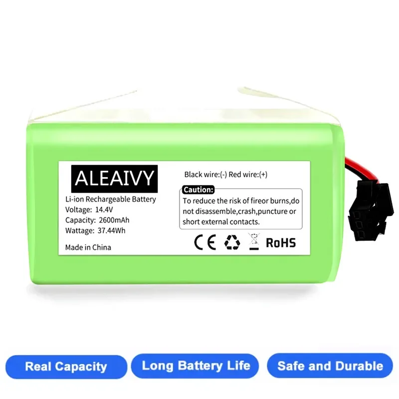 

18650 14.4V 2600mAh Li-ion Battery for Conga Excellence 990 Ecovacs Deebot N79 N79S DN622, Eufy Robovac 11 11S 12 15C 15S 35C