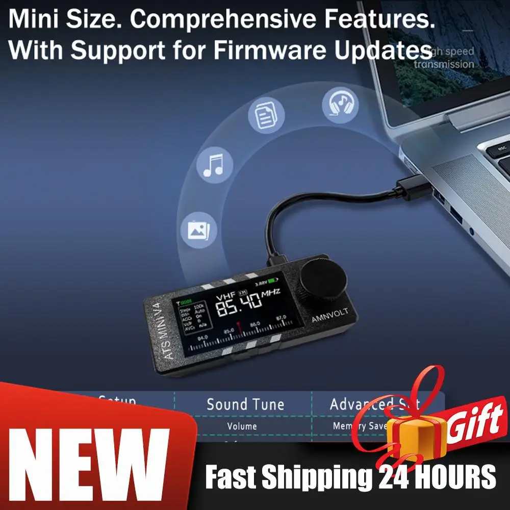 شاشة 1.9 بوصة IPS SI4732 DSP راديو AM FM استقبال AMNVOLT V4 ATS MINI SI4732 جميع الموجات DSP راديو FM AM SSB LSB USB استقبال #3