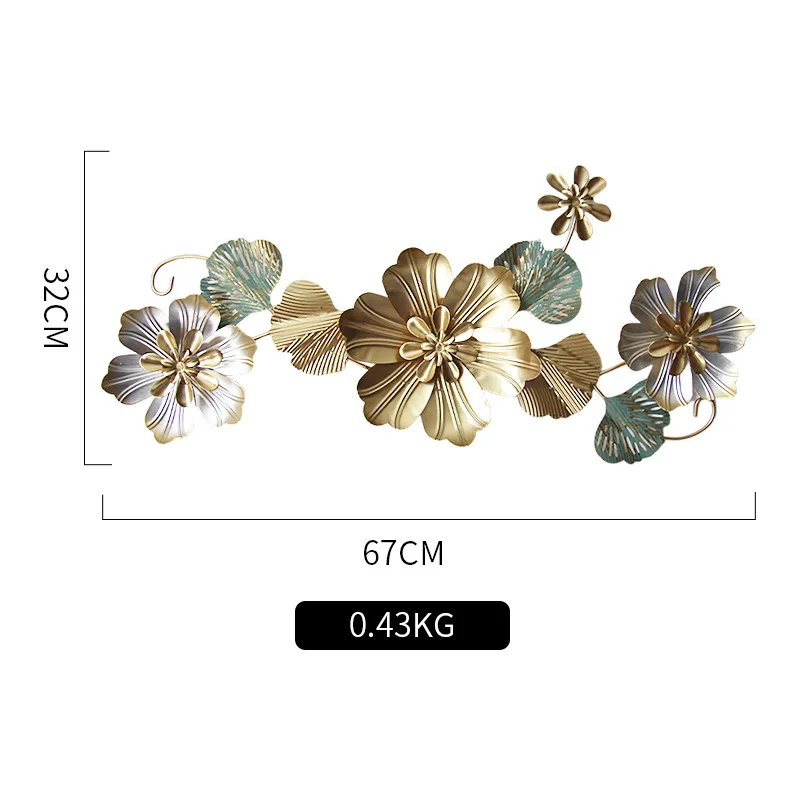 Modern Colorful Flower Wall Decoration Bedroom Sofa background 3D Iron Wall Hanging Simplicity Room Decoration Accessories
