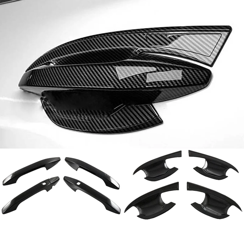 Car Touch-Style Exterior Door Handle Bowl ABS Carbon Fibre for Kia Sportage NQ5 2023-2026 Left-hand Drive Exterior Trim