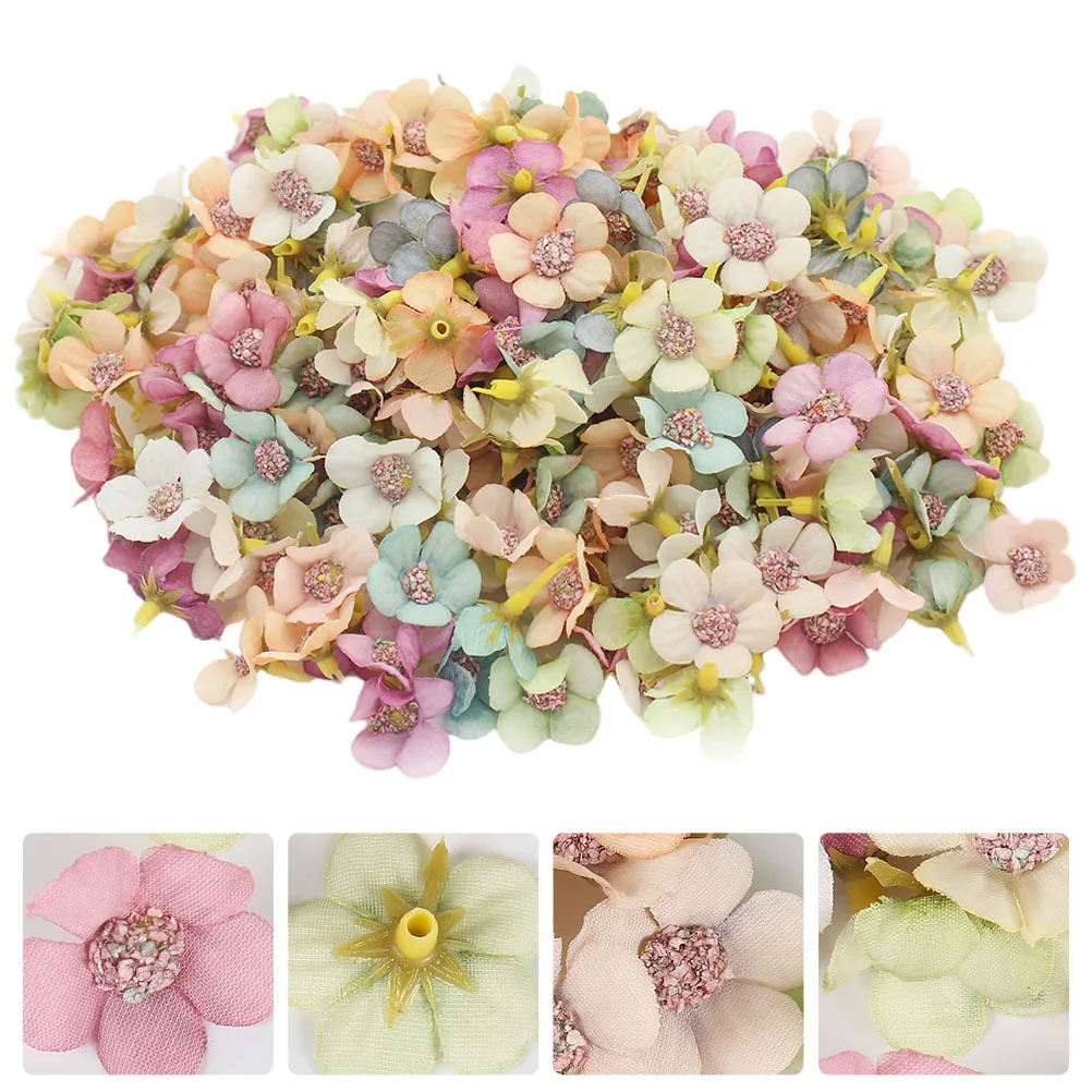 

50Pcs Simulation Flowers Head Silk Fabric DIY Flower Adornment Wedding Flower Decor Romantic Scene Layout Ornaments