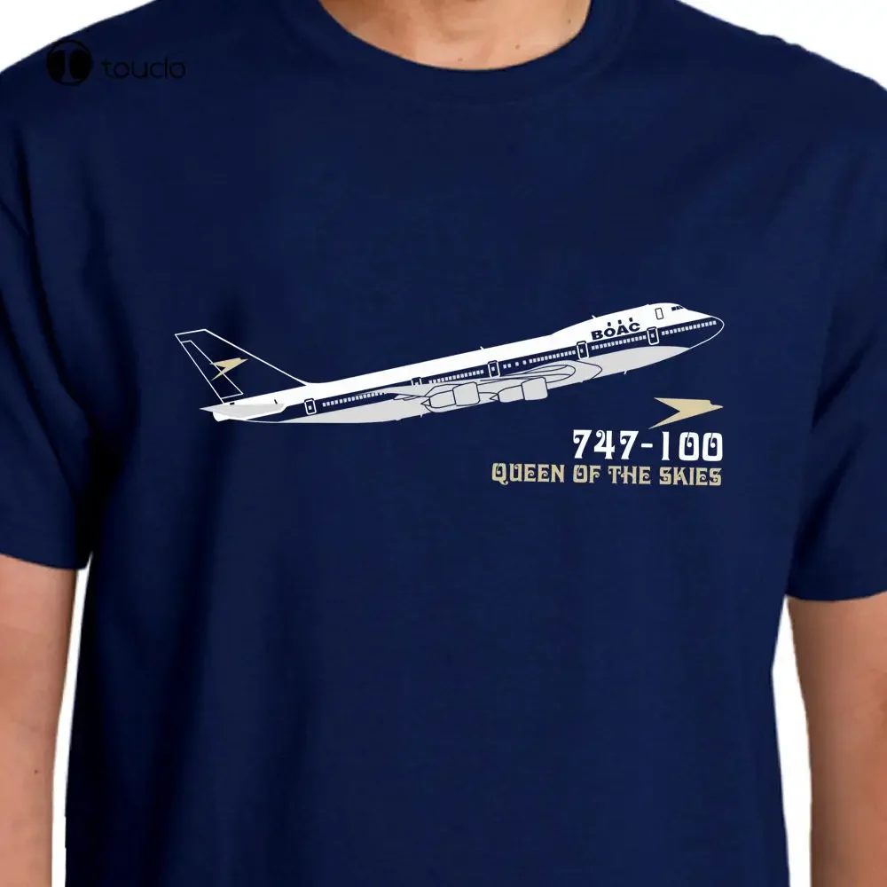 Hot Sale 100% Aeroclassic - Boeing 747 - 100 Boac Livery Airliner T-Shirt Summer Style Tee Shirt Custom aldult Teen unisex