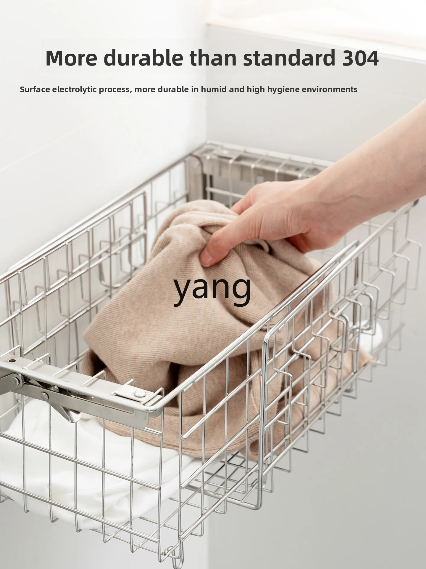 

LMM stainless steel dirty clothes basket bathroom retractable dirty clothes storage basket