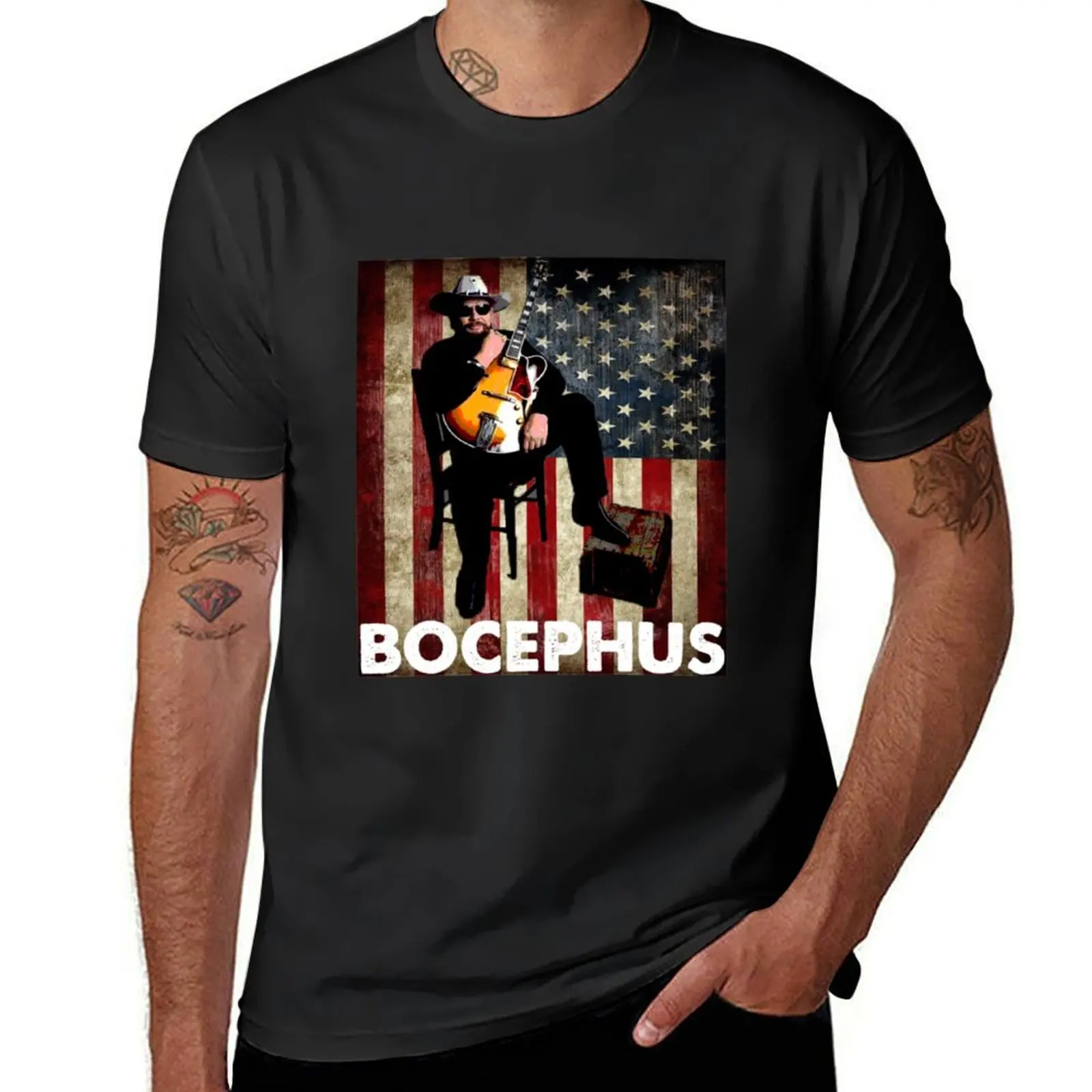 Vintage Retro Flag Bocephus Retro Hank Jr Gifts Williams Men Women USA Flag T-Shirt tees plain t shirts for men