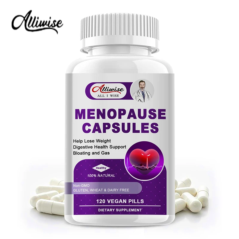 

Alliwise Menopause Relief Capsules Motherwort Balance Endocrine for Hot Flashes Night Sweats Mood Swings Hormone free shipping