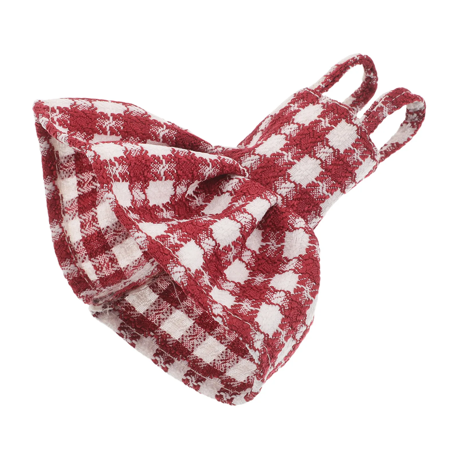 

Christmas Elf Dress Red Checkered Plaid Suspender Skirt Festive Holiday Outfit Winter Party Decoration Christmas Dress