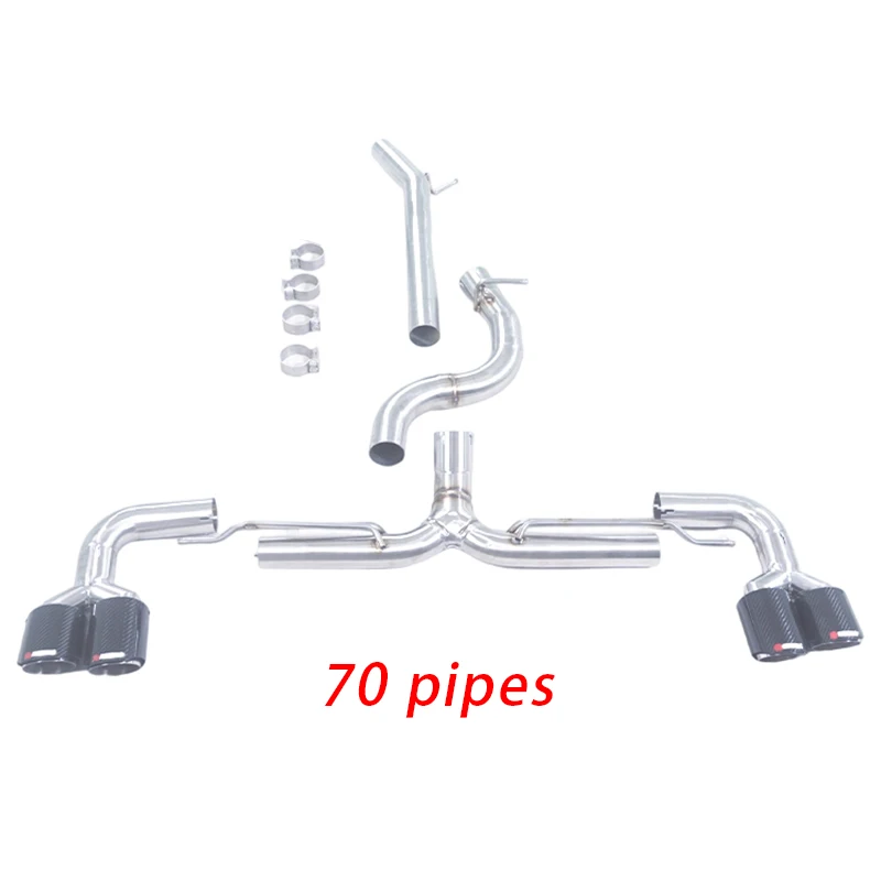 

For the Volkswagen Golf 7R 2.0T catback exhaust system, SUS304 full straight pipe with no muffler. Four carbon fiber tips.