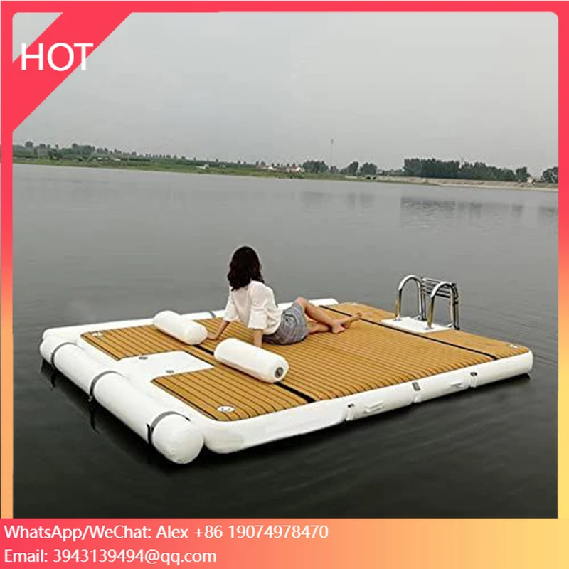 

Custom PVC Inflatable Pontoon Fancy Floating Platform For Sun Bathing For Boat SUP Yacht Dock