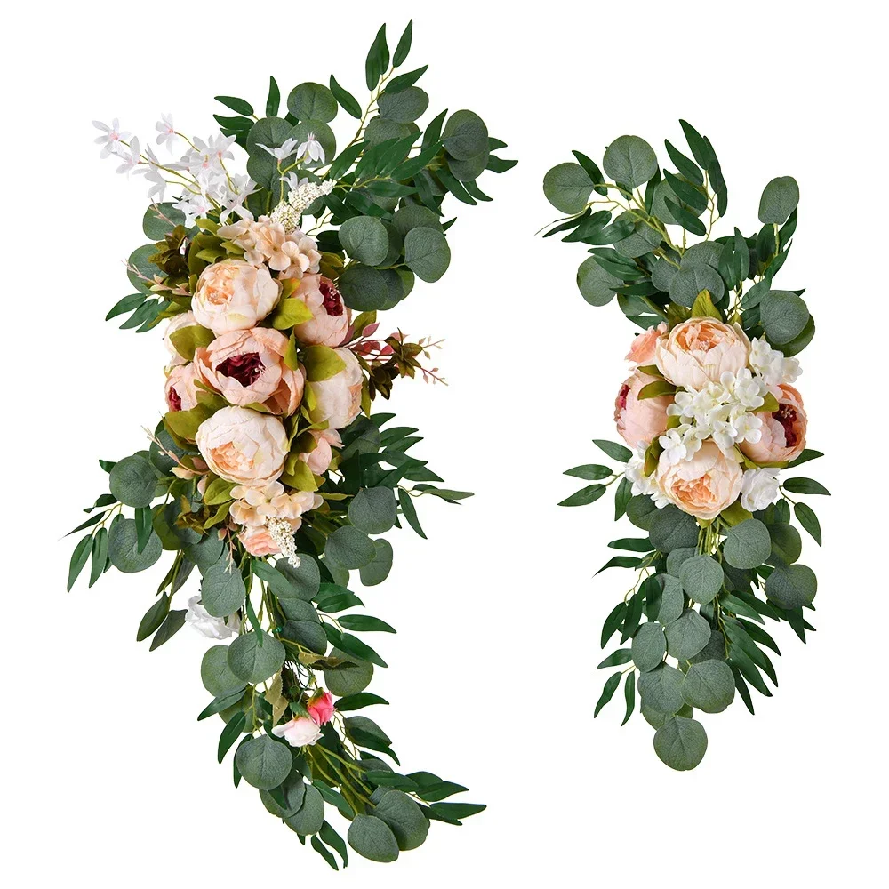 

2pcs/lot Artificial Peonies Large Welcome Flowers Door Lintel Flower Decoration Arch Outdoor Wedding Decoration Fake Flowers