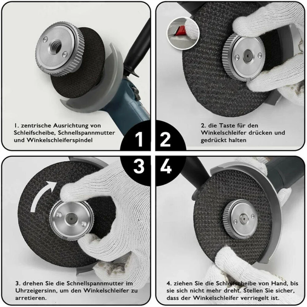 Imagem -05 - Substituição da Porca Flange para Rebarbadora Porca de Flange Interna e Externa Liberação Rápida Bosch Metabo Milwaukee Makita Dewalt M10 M14 11