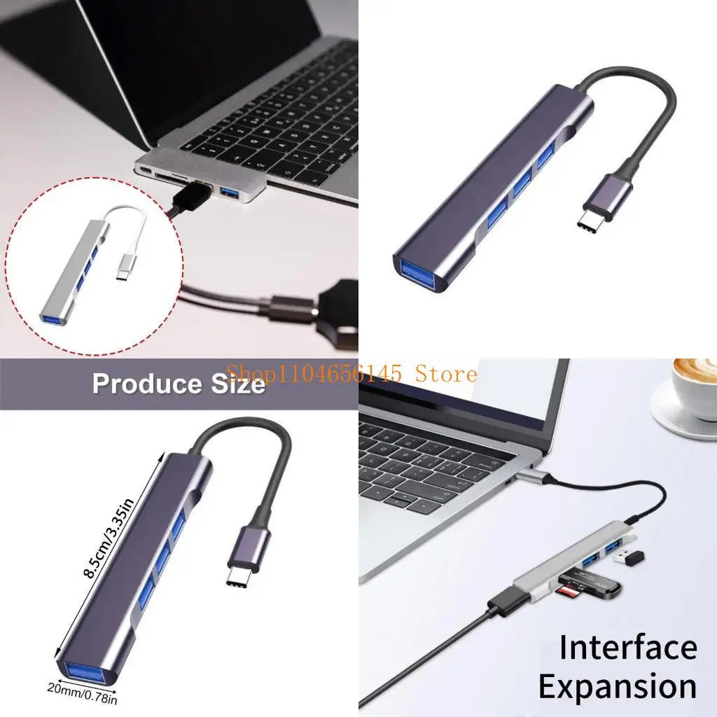 

5asd USB C HUB 4 in 1 USB C/USB Adapter Docking Station with 3xUSB2.0+1xUSB3.0