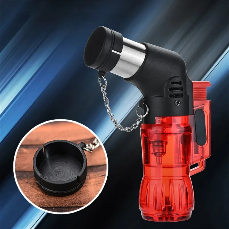 New Butane Jet Flame Cigarette Windproof Lighter Mini Portable Jet Torch Cigarette Cigarette Plastic Lighter New Wholesale Tool