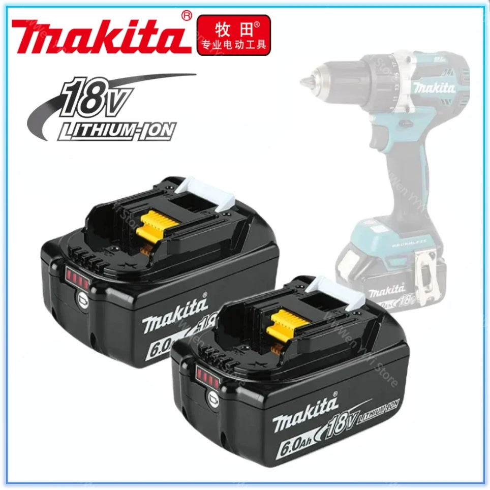 

100% original Makita 18V 6.0Ah Rechargeable Battery Makita 18V BL1830 BL1830B BL1840 BL1840B BL1850 BL1850B Power Tools Battery