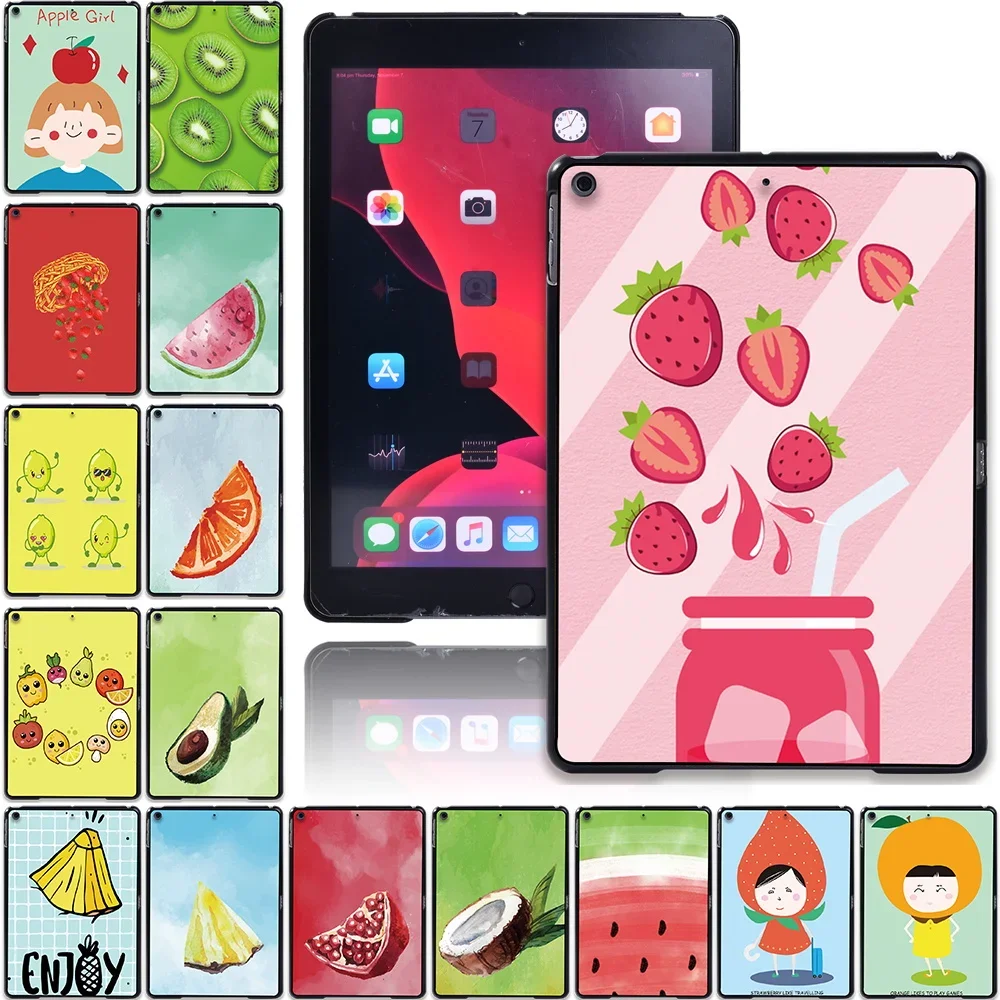 

Tablet Case Cover for Apple IPad Mini 1/2/3/5/4/iPad 2/3/4/iPad 5th/6th/7th/8th/9th Gen/Pro 11 Fruits Print Anti-drop Hard Shell