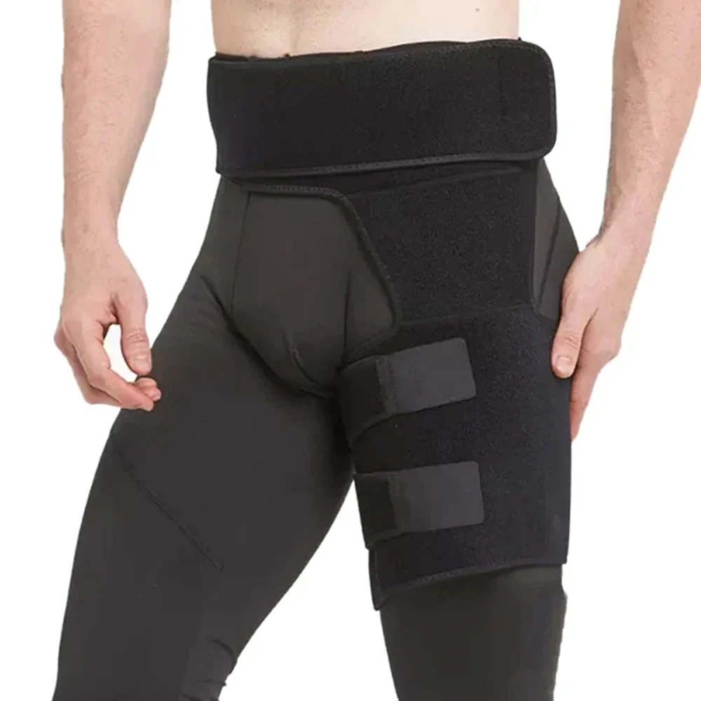 

Hip Brace Thigh Compression Sleeve, Hamstring & Groin Compression Support Wrap for Hip Pain Relief, Sciatica,Muscle Strains