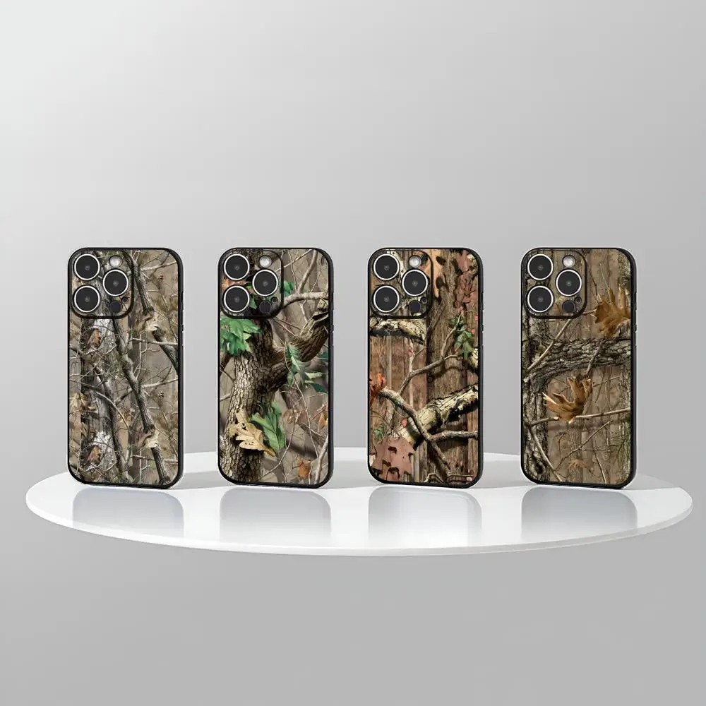 Realtree Real Tree Camo Phone Case New For IPhone 16 15 14 12 13 11 Pro Max Mini X XR XS Plus Black Silicone Transparent Cover