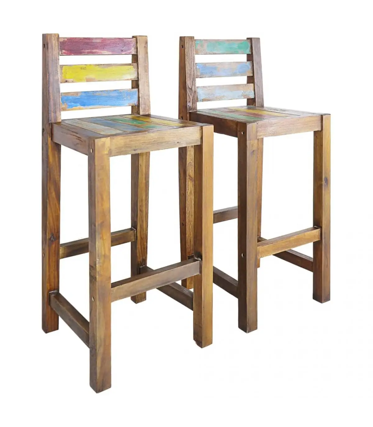 Kitchen stools kitchen stools 2 units recycled solid wood