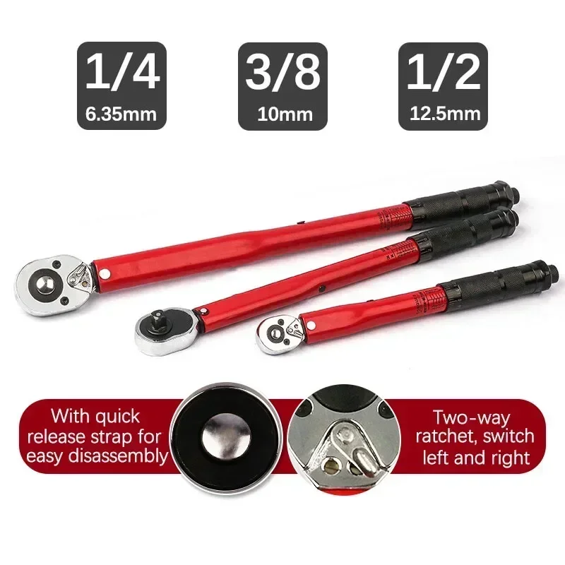 Imagem -03 - Praça Drive Torque Wrench Precise Car Bike Repair Ferramentas Manuais Spanner 2-way Ratchet Key Ferramenta Automotiva 2210 N.m 2