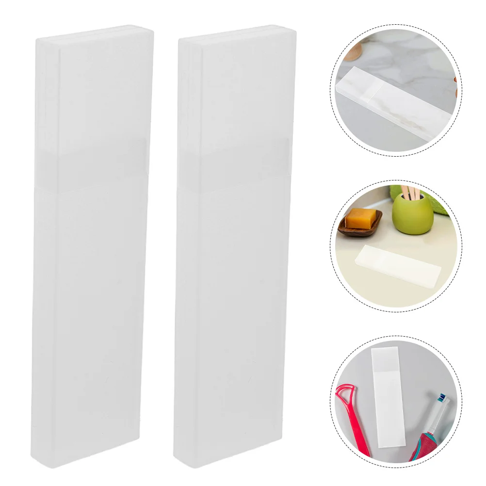 

3pcs Tongue Scraper Holder Compact Travel Storage Box Portable Tongue Cleaning Tool Organizer Case For Outdoor Dental Care Oral