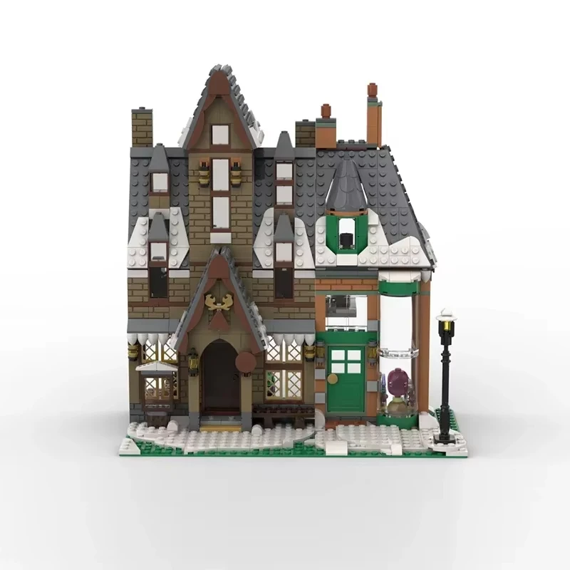 877 قطعة MOC عيد الميلاد بناء سلسلة الشتاء قرية سنو هاوس نموذج لتقوم بها بنفسك تجميع بناء الالعاب العملاقة هدية للأطفال #2