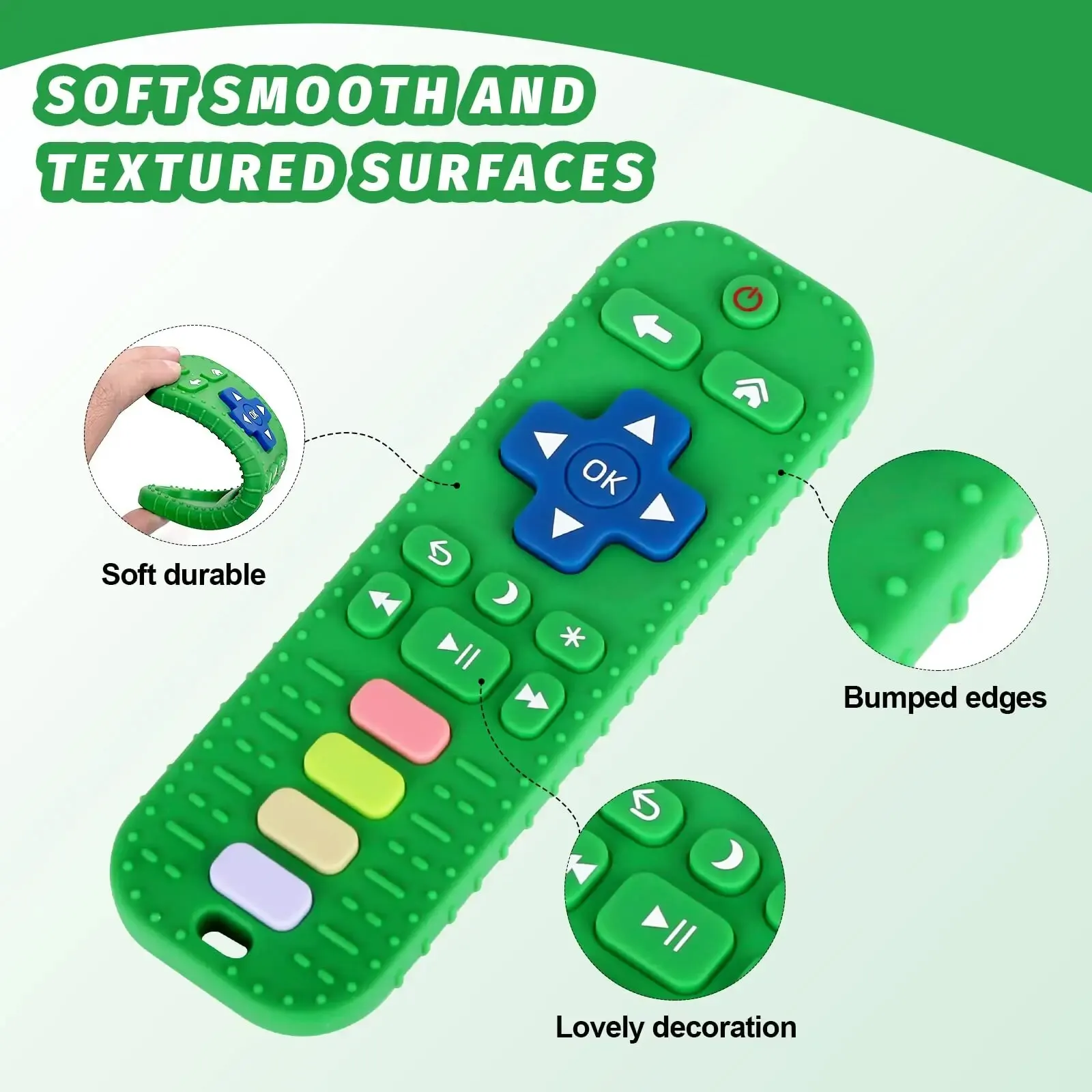 1PC Silicone Baby Toys TV Remote Control Shape Teether Toy BPA Free Silicone Teething Chewing Toy Sensory Baby Accessories