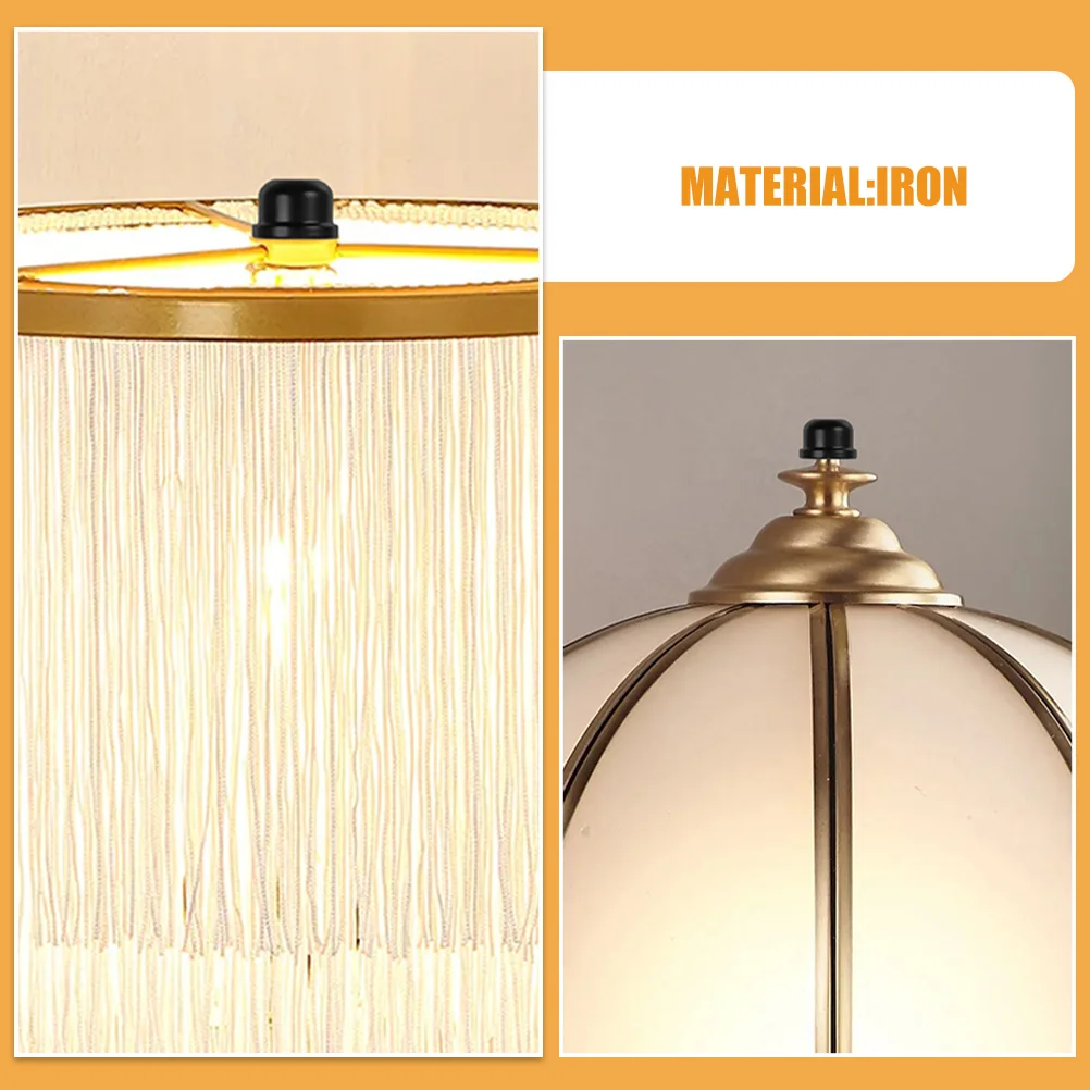 2 قطعة مصباح ملحق الحديد نهائي استبدال Finials الجدول استبدال مكتب الطابق الجدول الأجهزة المعدنية محول الأجهزة #3