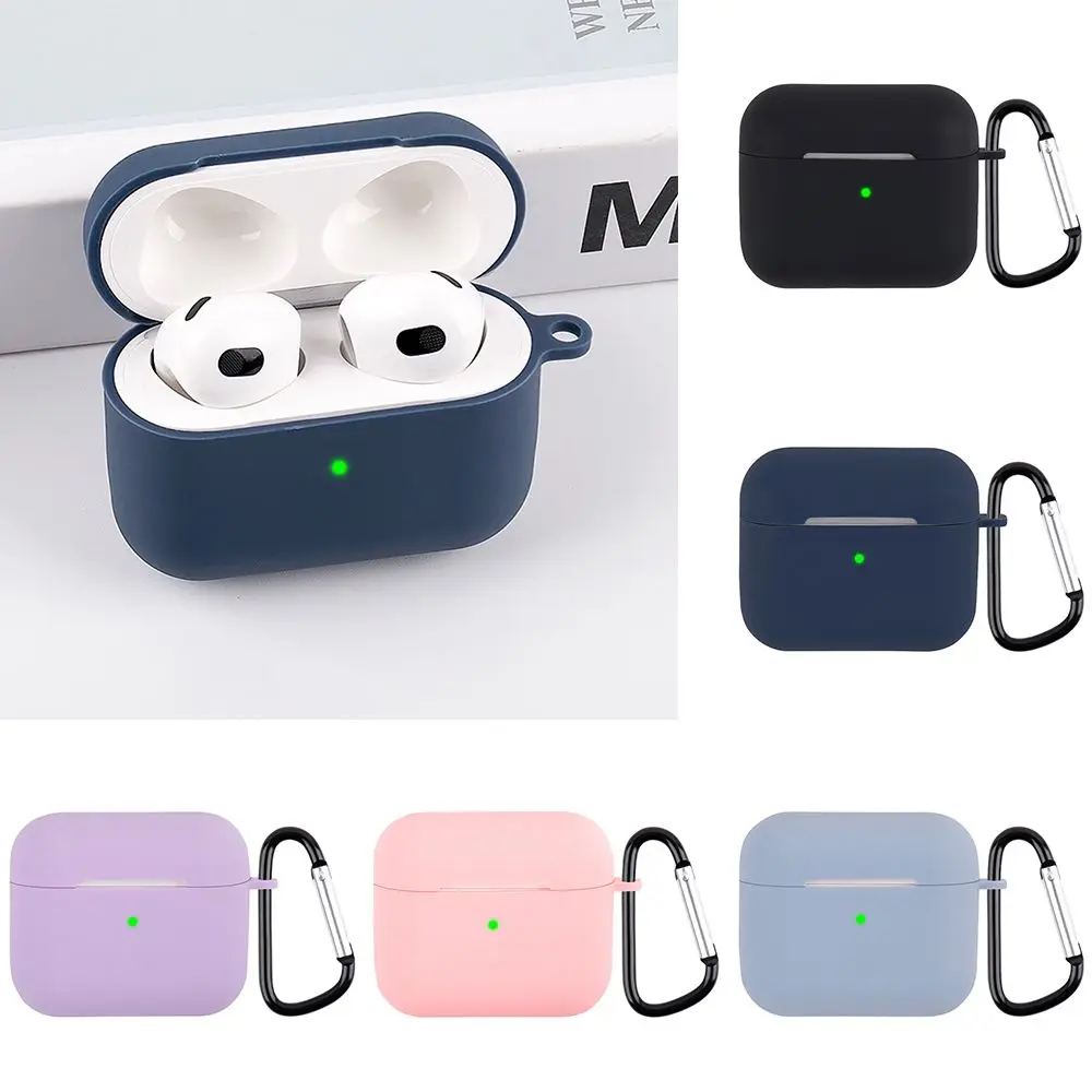 For Apple AirPods 3 Case 3rd Gen Generation Multicolor Silicone Shockproof Protective Cover Bluetooth Earphone Case With Buckle