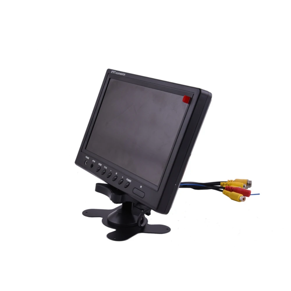 9 Inch TFT LCD Monitor Display With Aviation Female Connector BNC AV Female And Male Connector