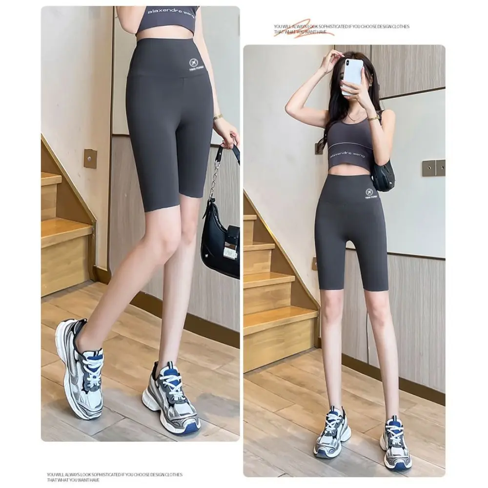 Moda apertado hip lift yoga shorts elástico respirável controle de barriga mulheres leggings emagrecimento bunda levantador biker shorts ciclismo