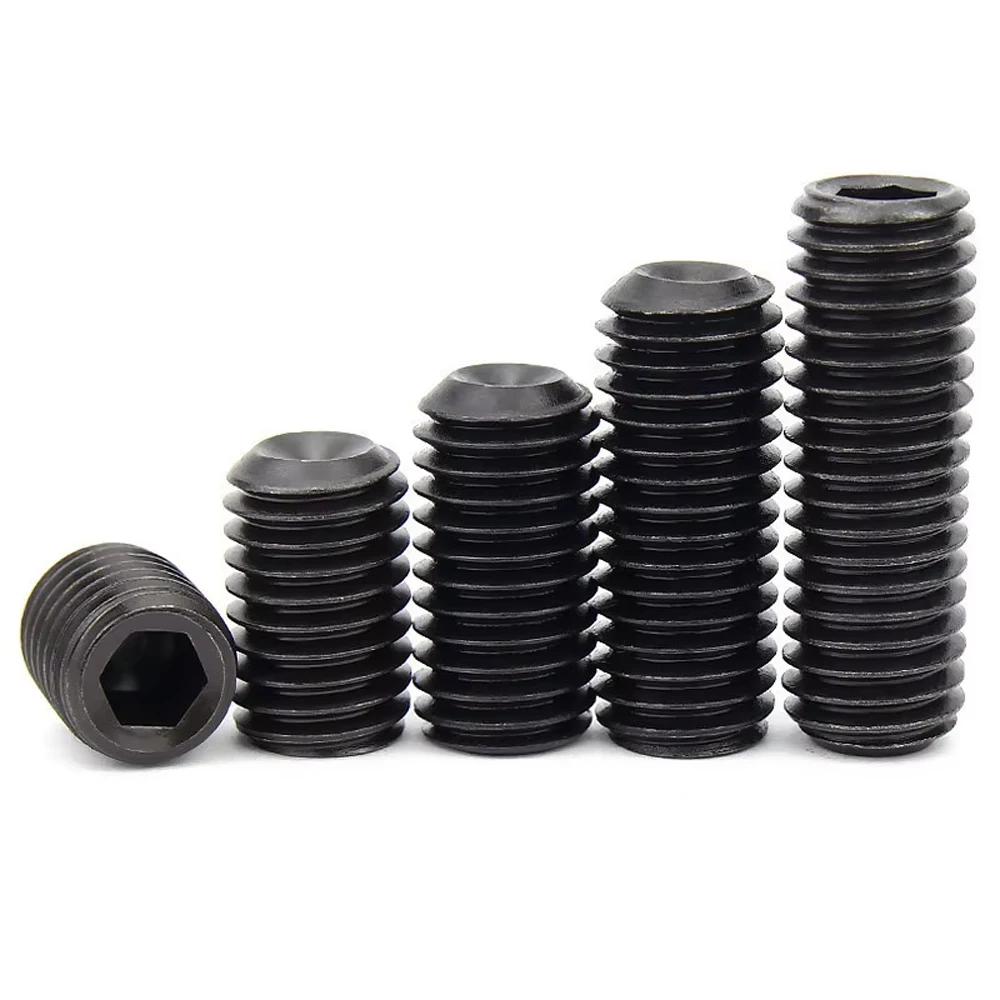 RUITAIDIN916 1/4'' 5/16'' 3/8'' UNC UNF Grade 12.9 Alloy Steel Hex Socket Set Screws with Cup Point Headless Grub Bolts