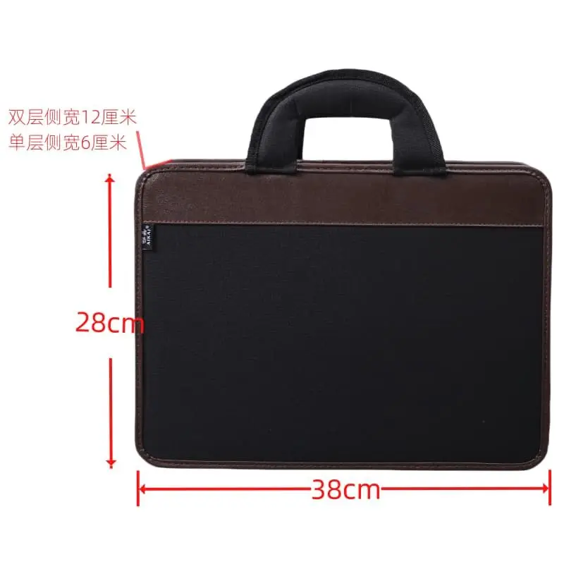 Multi Functional File Archive Bag Canvas Briefcase Advertising Promotion A4 Button PP Hand-held File Sorting Storage Bag Handbag