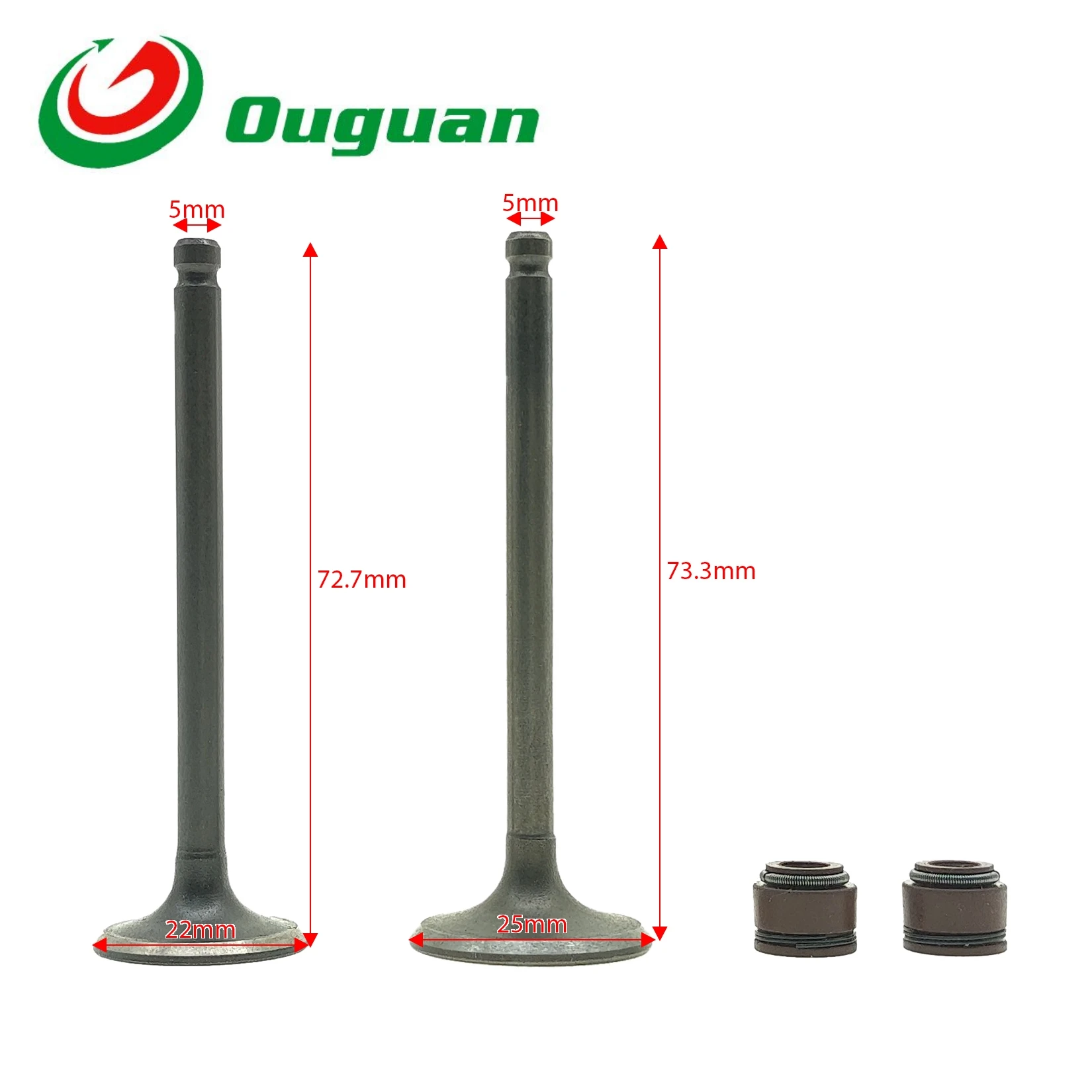 ouguan For Suzuki QS100T QS100T-A QS125T-2 QS125T-2A QS125T-4 33G QS 100 125 cc Valve Intake Exhaust Stem Valve Oil Seal