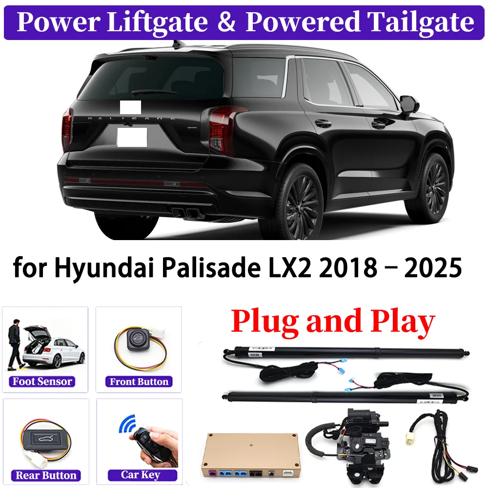 ZJCGO for Hyundai Palisade LX2 2018–2025 OEM Upgrade Car Automatic Power Liftgate Kit Smart Auto Electric Tailgate System