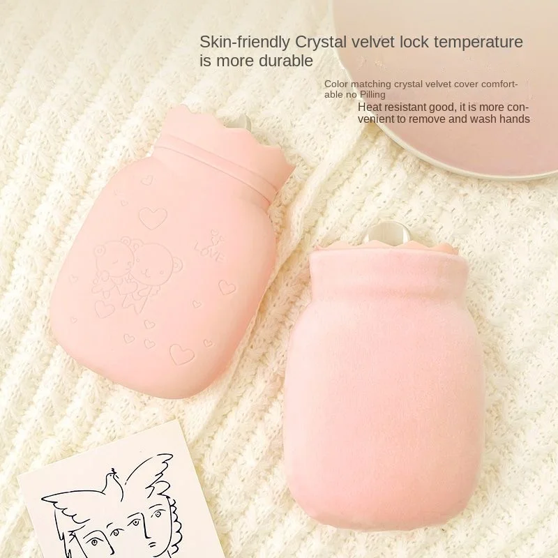 Silicone Cat\'s Paw Hot Water Bag  Water Injection Small Mini Hot-Water Bag Irrigation Thickened Explosion-Proof Hand Warmer