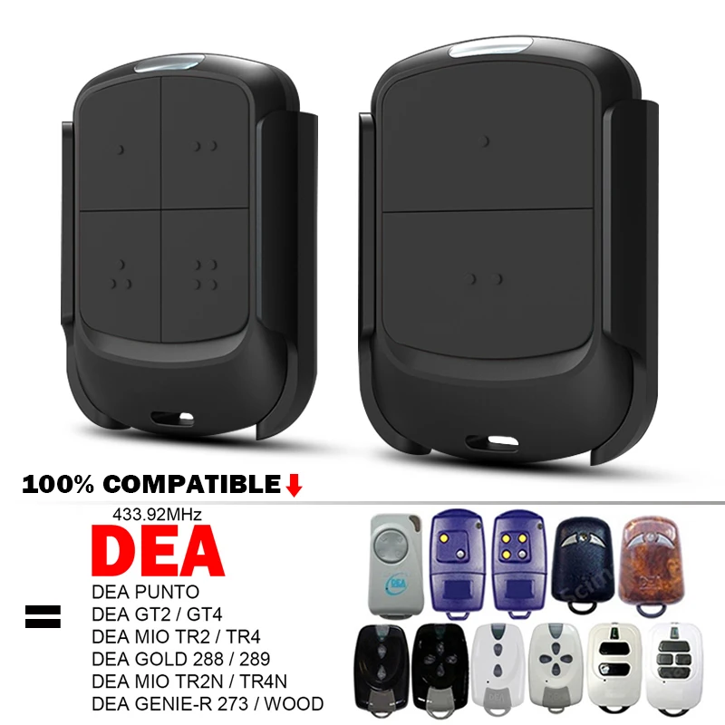 

Для DEA GTI2 GTI4 GT2 GT4 GT2N GT2M MIO TR2 TR4 TR2N TR4N GENIE 273 пульт дистанционного управления гаражом/воротами 433,92 МГц, клон двери