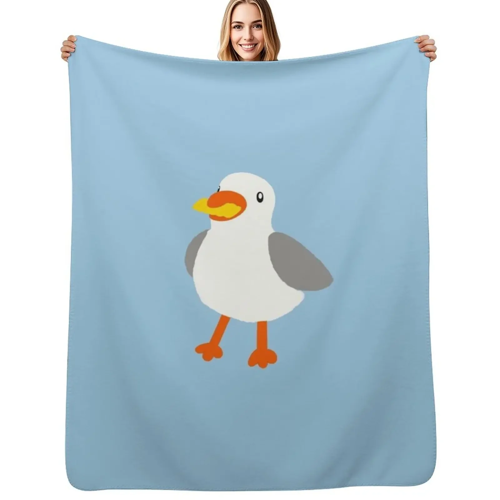 

Seagull With A French Fry Throw Blanket Luxury St Vintage decorative Blanket