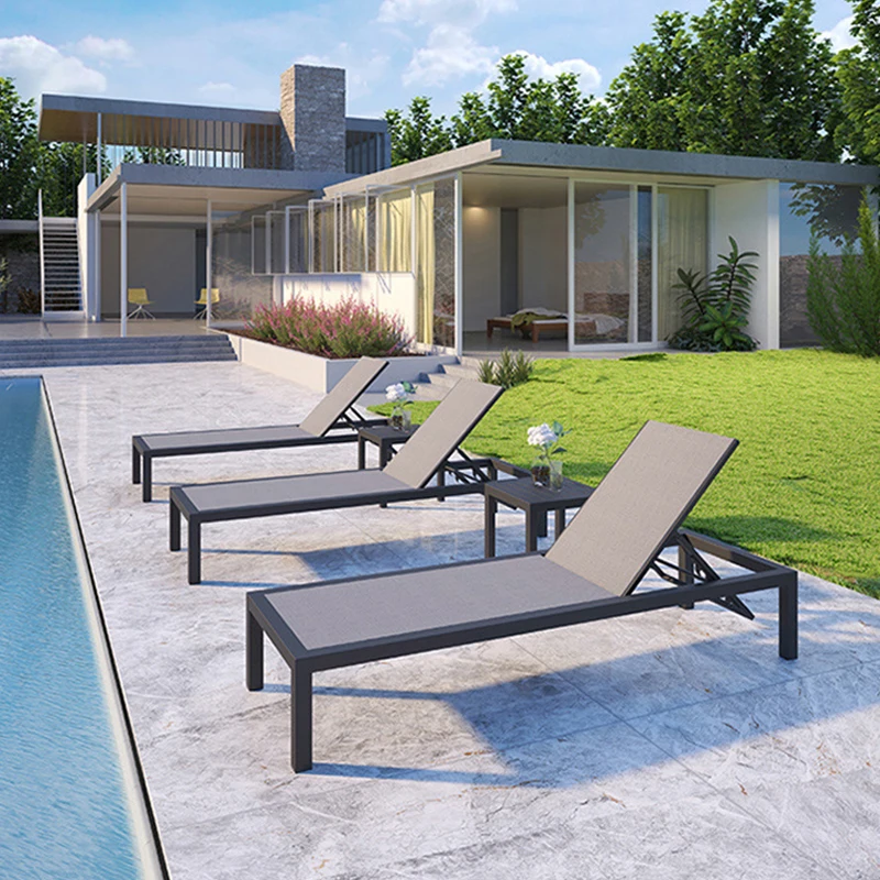 

Modern Aluminum Loungers for Outdoor Sunlounger Waterproof Terrace Furniture for Patio Villa Garden Swimming Pool Leisure Style