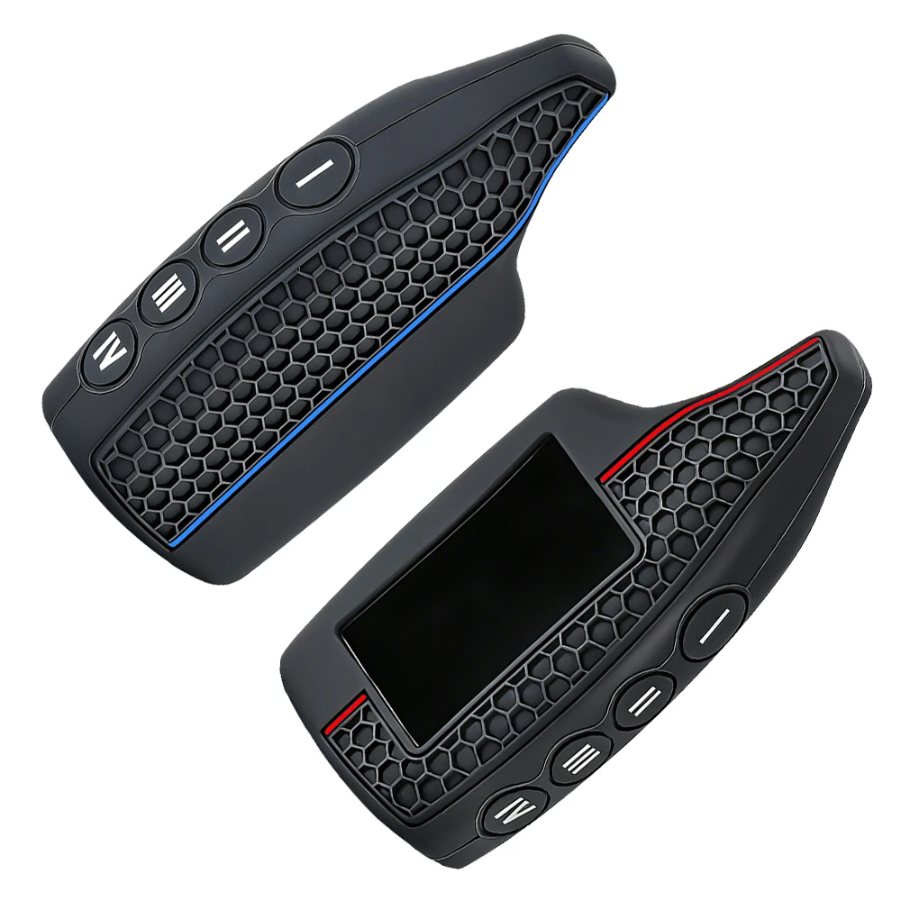 4 Buttons New Style Remote Silicone Case Two Way Car Alarm lcd 2015 Case Key Chain Cover For M5/6/9 Scher-khan Magicar 5