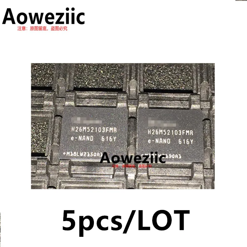 

Aoweziic 5pcs/LOT 100% New Original H26M52103FMR H26M52103 BGA EMMC Memory Storage Chip