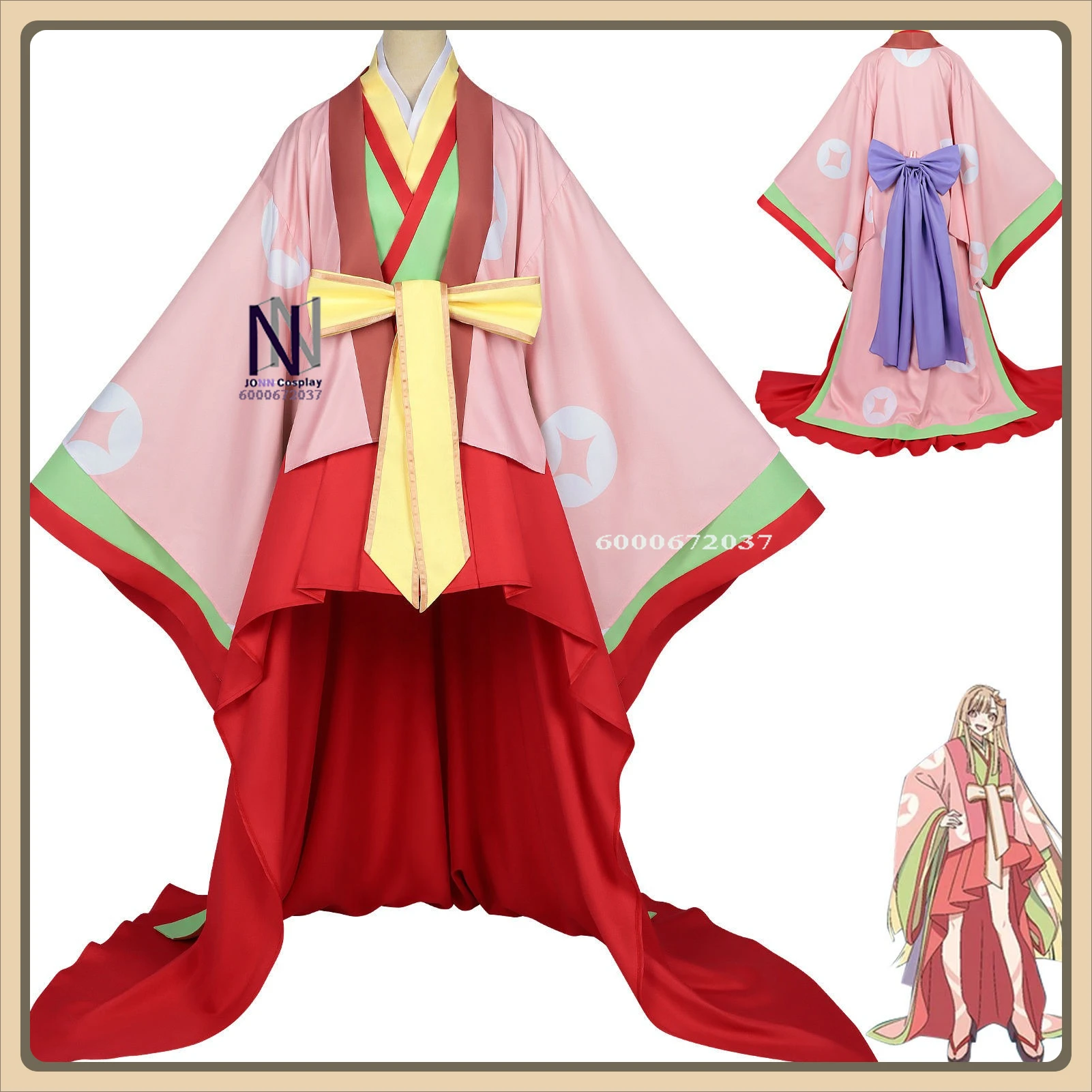 

Cosmic Princess Kaguya Tsukimi Yachiyo Anime Outfit - High Quality Full Set Women's Sheer Wide Sleeve Cosplay Halloween Attire