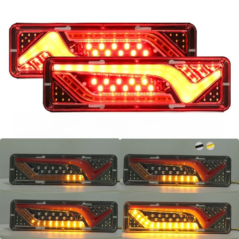 

For Trailer Caravan Tail Light Running Turn Signal 30cm 2 x Truck Trailer Taillights 12V 24V Tractor Light LED Rear Flashlight