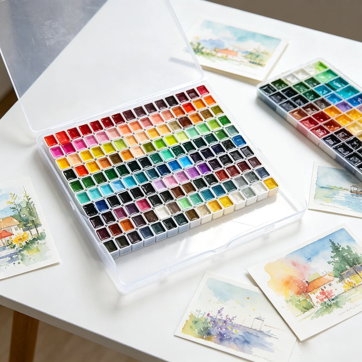 180/150/98/60 Rich Colors Premium Solid Watercolor Paint Set, Perfect Travel  Watercolor Set for Artsits,Hobbyists and Painting