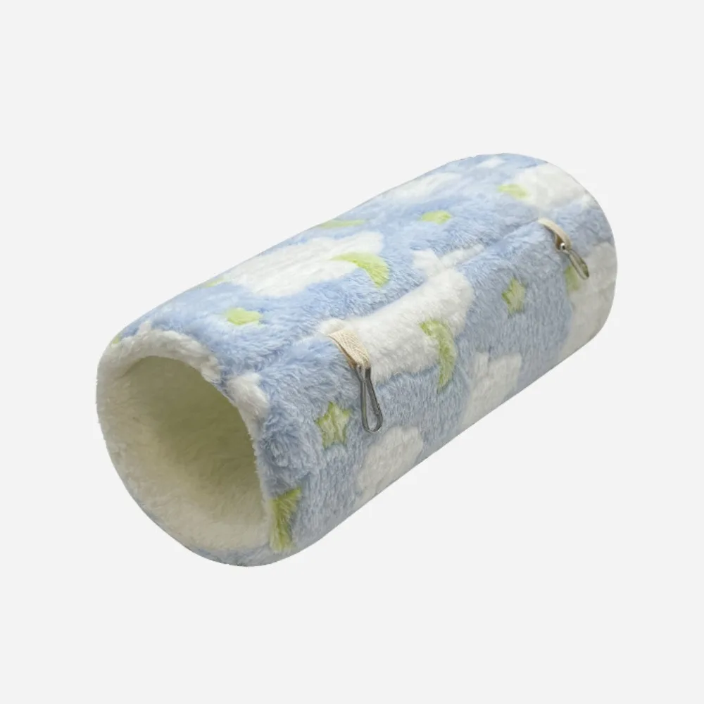 Portable Soft Guinea Pig Tunnels Interactive Fleece Lined Hanging Guinea Pig Breathable Chew Proof Hamster Hideout Resting