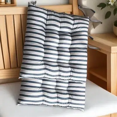 

2Pcs Blue Striped Pattern Seat Cushion Thick Decorative Chair Pad for Kitchen Or Office Lovely Cushion