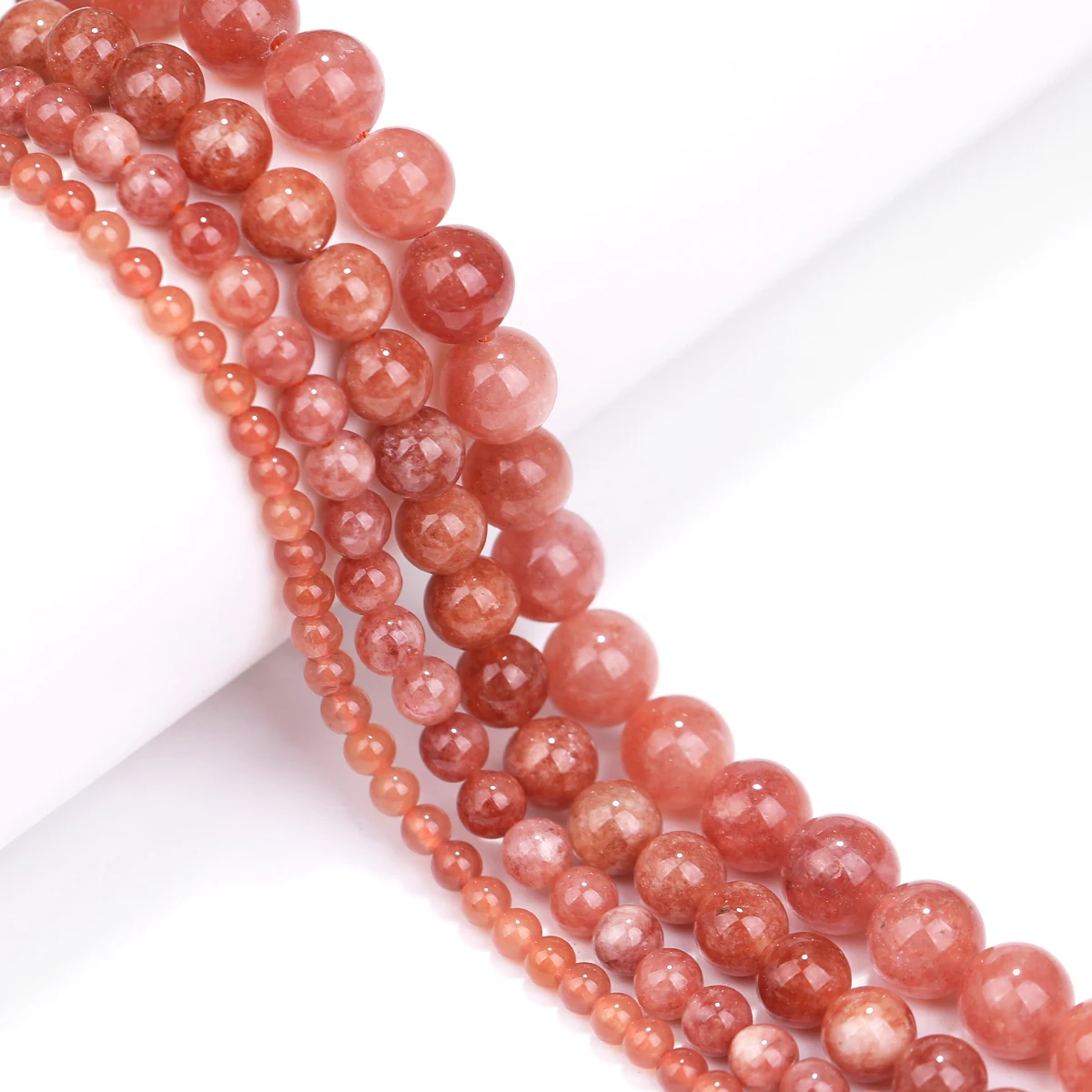 Sonnenstein Jade Perlen DIY Schmuck Zubehör 4/6/8/10mm für Schmuck Marker Armband Halskette Zubehör – Detail 4