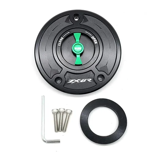 Imagen 2 del producto Tapa de tanque de combustible para motocicleta sin llave, cubierta para Kawasaki Ninja ZX-6R 636 ZX636R 2009-2018 2012 2013 2014 2015 2016 ZX6R ZX 6R