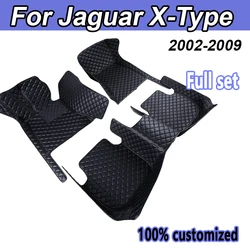 Car Floor Mats For Jaguar X-Type XTYPE X TYPE 2002~2009 Rug Leather Mat Set Anti Dirty Pads Car Accessories Interior Parts 2003