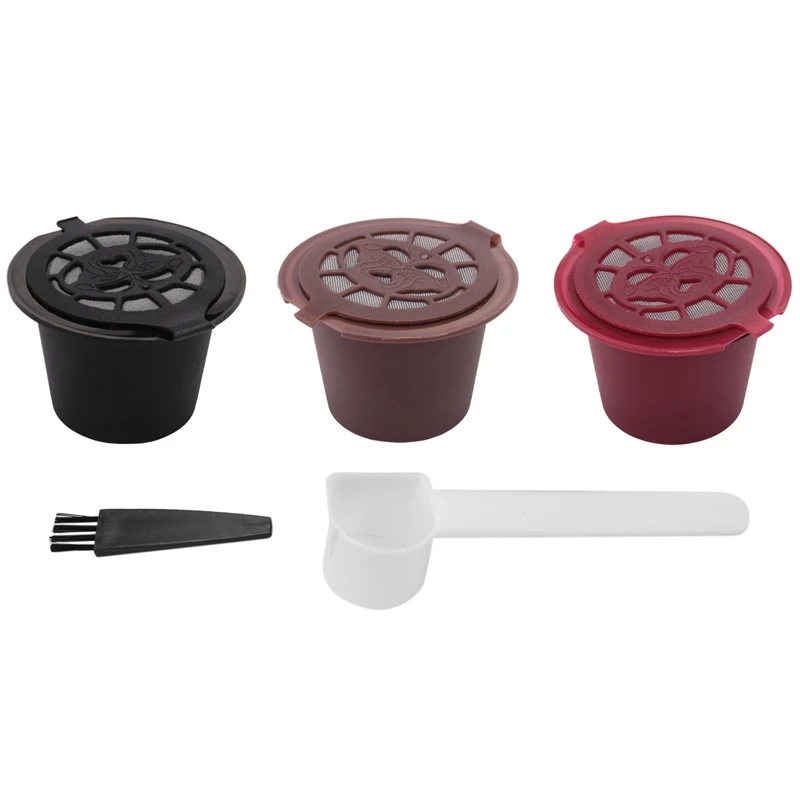 3 Pcs Refillable Reusable Espresso Capsule For Nespresso Coffee Machine Reusable Capsule Refill Empty Capsule