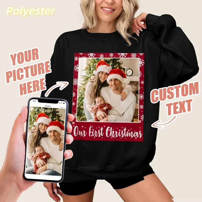 Fun Christmas Family Pattern Sweatshirts For Men Women Customized Picture 3D Print Pullover Loose Hoodies Long Sleeve O-Neck Top